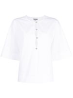 GANNI blouse à détails de découpes - Blanc