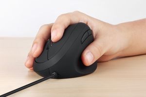 Perixx Perimice-519 Ergonomische muis USB Optisch Zwart 6 Toetsen 1600 dpi Ergonomisch