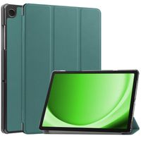 Basey Samsung Galaxy Tab A9 Hoesje Kunstleer Hoes Case Cover -Donkergroen - thumbnail