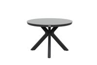 Qopps Ziggy tuintafel 105 cm rond royal grey frame sintered stone blad antraciet