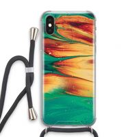Green Inferno: iPhone XS Transparant Hoesje met koord