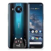 Nokia 8.3 Telefoonhoesje met Naam Cat Good Day