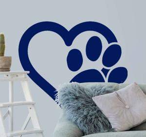 Muurstickers huisdieren Hart met poot