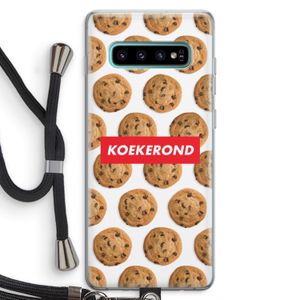 Koekerond: Samsung Galaxy S10 Plus Transparant Hoesje met koord