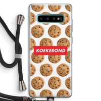 Koekerond: Samsung Galaxy S10 Plus Transparant Hoesje met koord