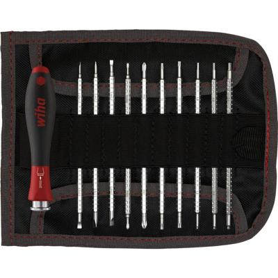 Wiha 269 T11 01 Wisselklingset 11-delig Plat, Kruiskop Phillips, Binnen-Torx, Inbus Werkplaats