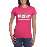 Pussy t-shirt fuscia roze dames - thumbnail