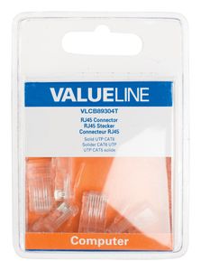 Valueline 5x RJ45 CAT6 UTP kabel-connector Transparant