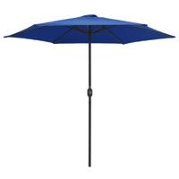 The Living Store Tuinparasol - Ø270 x 246 cm - Azuurblauw - UV-beschermend polyester - Aluminium paal - - thumbnail