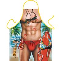 BBQ/Keuken schort - Sexy Baywatch/strandwacht print - carnaval - Cadeau voor mannen - one size