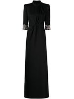 Jenny Packham robe longue Lily à détails de perles - Noir