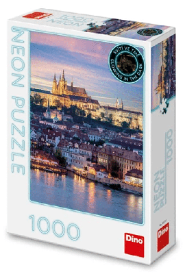 DinoToys Dino puzzel - glow in the dark kasteel praag - 1000 stukjes