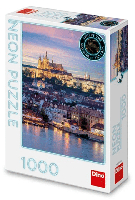 DinoToys Dino puzzel - glow in the dark kasteel praag - 1000 stukjes