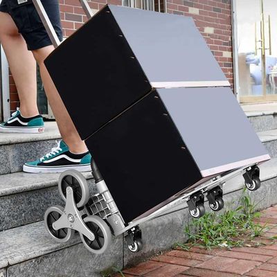 Buiten Trap Klim Karretje Draagbare Vouwbare Handtruck met Elastisch Touw 3-Positie Verstelbare Telescopische Handgreep voor Verplaatsen