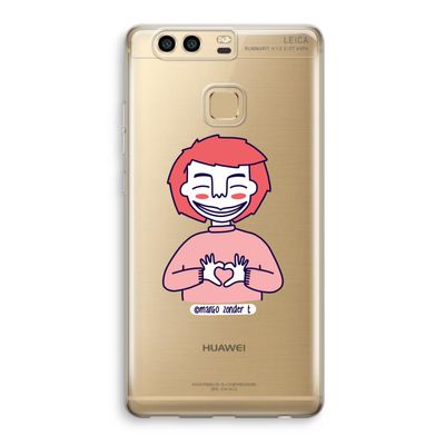 Hartje: Huawei P9 Transparant Hoesje