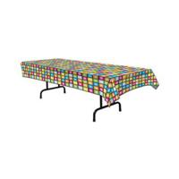 Disco tafelkleed - 275 x 135 cm - plastic - Seventies tafellaken - jaren 70 - 70s thema