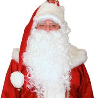 Kerstman pruik en baard - wit - volwassenen - synthetisch - kerstman accessoires - thumbnail