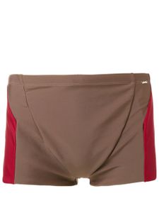 Amir Slama short de bain bicolore - Marron