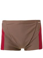 Amir Slama short de bain bicolore - Marron