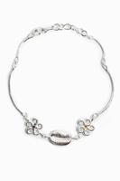 Verzilverde choker schelp Zalio - BLACK - U