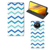 Xiaomi Poco X3 Pro | Poco X3 | Hoesje met Magneet | Zigzag Blauw