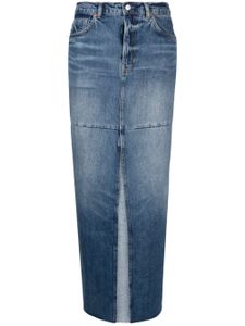 Reformation jupe longue Tazz en jean - Bleu