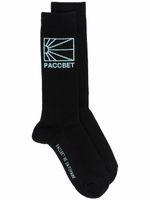 RASSVET chaussettes 3/4 en maille intarsia - Noir
