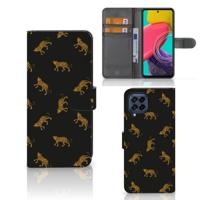 Telefoonhoesje | Met pasjeshouder | voor Samsung Galaxy M53 Leopards