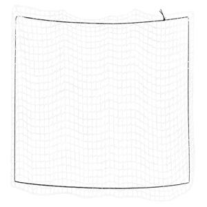VidaXL Aanhangwagennet elastisch touw 3x3 m polypropeen wit