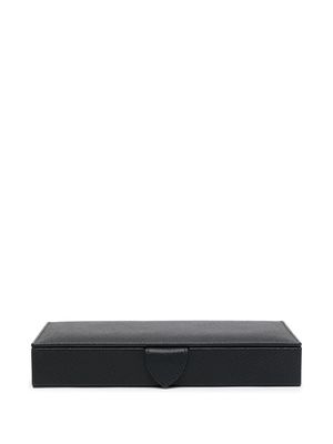 Smythson petite boite en cuir - Bleu