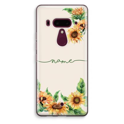 Zonnebloemen: HTC U12+ Transparant Hoesje