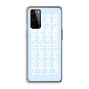 Hotline bling blue: OnePlus 9 Pro Transparant Hoesje