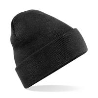 Beechfield Basic dames / heren beanie wintermuts - 100% soft Acryl - antraciet - Super soft