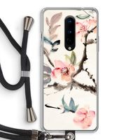 Japanse bloemen: OnePlus 8 Transparant Hoesje met koord