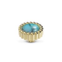 Melano Vivid Bali Gemstone Steentje Turquoise Goud Melano Vivid Bali Gemstone Steentje Turquoise Goud
