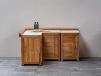 Passion Grills | Buitenkeuken Module Milano | Opstelling 07 | Albastro Cream