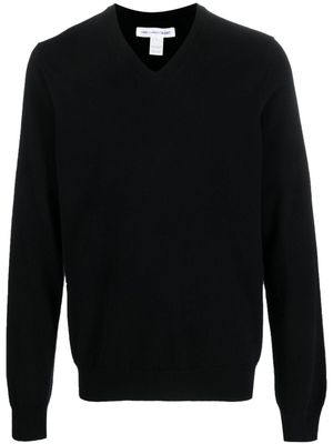 Comme Des Garçons Shirt pull en maille à col v - Noir