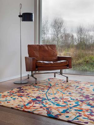 Louis de Poortere - Gallery 9221 Orange Drip - 100x140 cm Vloerkleed