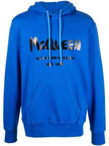 Alexander McQueen hoodie à logo Graffiti imprimé - Rouge