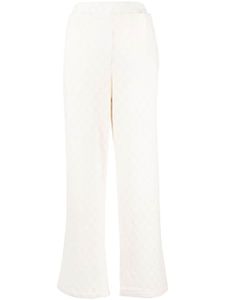 tout a coup pantalon nervuré à taille haute - Blanc