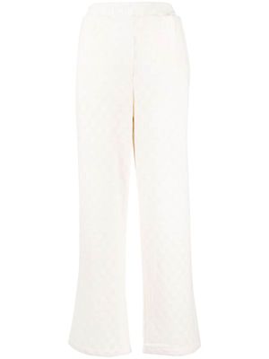 tout a coup pantalon nervuré à taille haute - Blanc