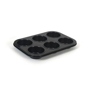 Muffin bakvorm/bakblik rechthoek 27 x 19 x 3 cm zwart