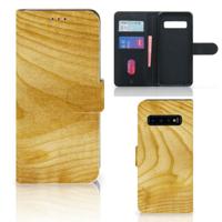 Samsung Galaxy S10 | Book Style Case | Licht Hout