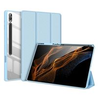 Samsung Galaxy Tab S9 Ultra Dux Ducis Toby Tri-Fold Smart Folio Hoesje - Baby Blauw - thumbnail