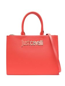 Just Cavalli sac à main en cuir artificiel à logo - Rouge