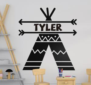 Tipi tent kinderkamer zelfklevende muursticker