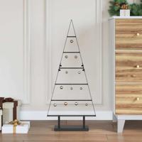 Metalen kerstboom met standaard Zwart 90 cm Staal
