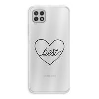 Best heart black: Samsung Galaxy A22 4G Transparant Hoesje