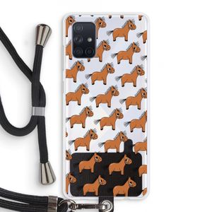 Pony: Samsung Galaxy A71 Transparant Hoesje met koord