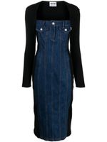 MOSCHINO JEANS robe mi-longue en jean - Noir - thumbnail